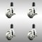 Service Caster 3 Inch 316SS Gray Poly Swivel 1-5/8 Inch Expanding Stem Caster Set Brake SCC SCC-SS316EX20S314-PPUB-TLB-158-4 - alternate 2